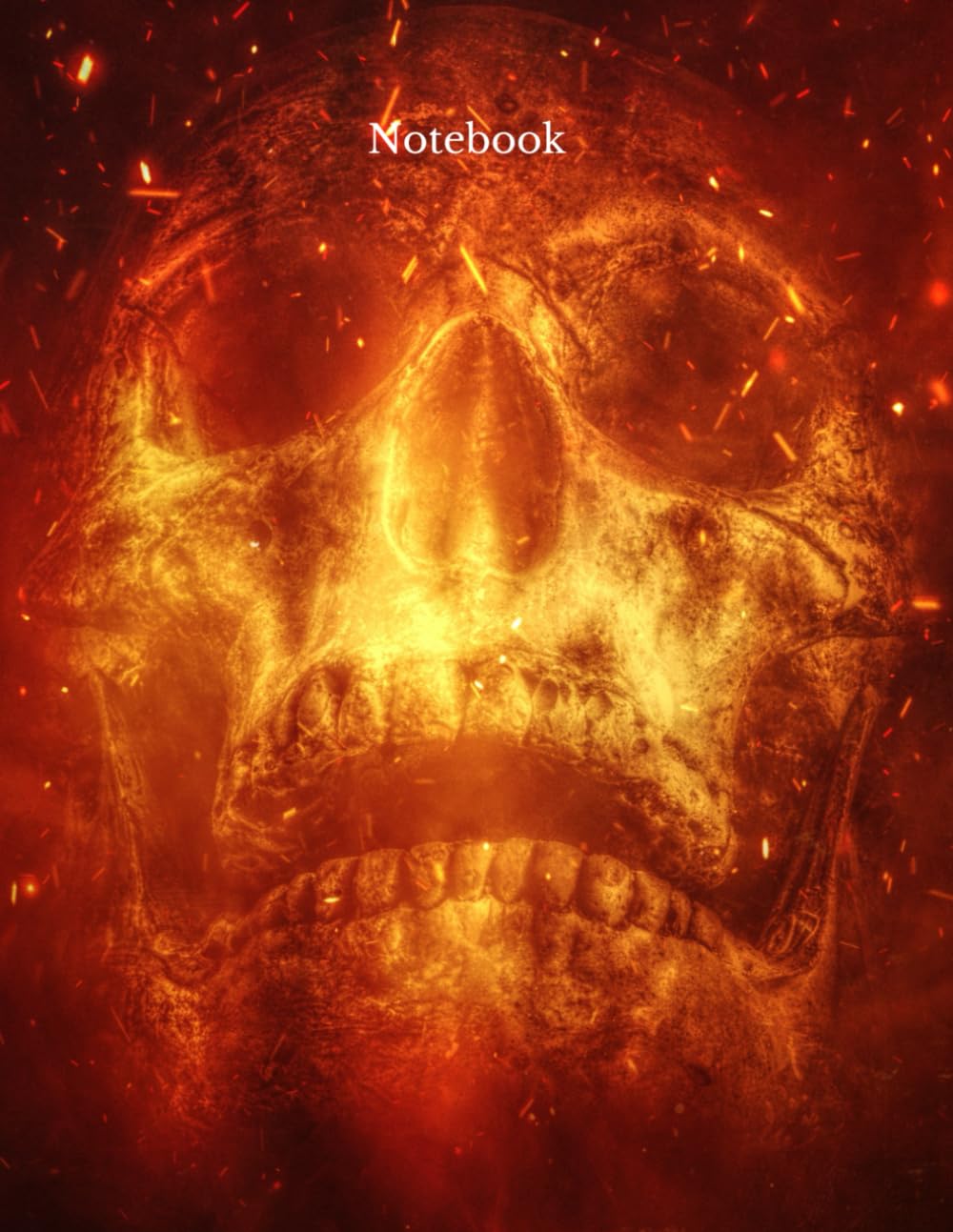 Notebook Fire Skull Journal